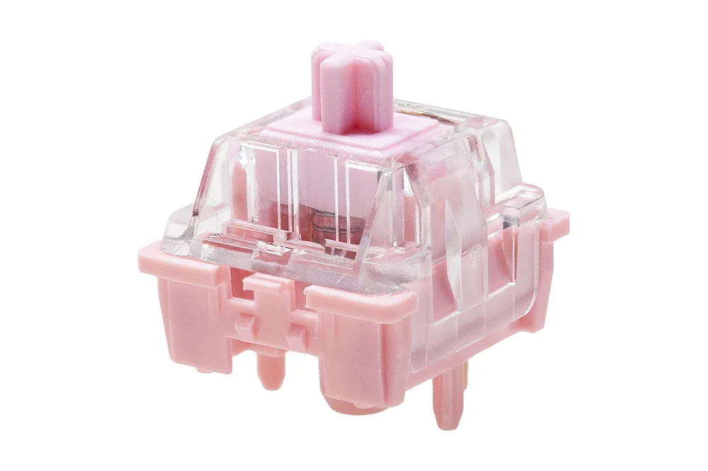 Ktt Rose Linear Switch para Teclado Mecânico Lubed Pink pc pa Pom 63g mx Fábrica - Imagem 3