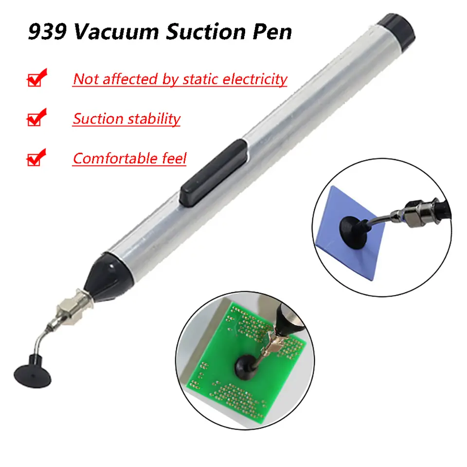 Vacuum Suction Pen Kit IC SMD Vacuum Sucking Suction Pen Remover Sucker Pump Pick Up Tool Desoldering ​Sucking Pen With 3 Sucker image 1