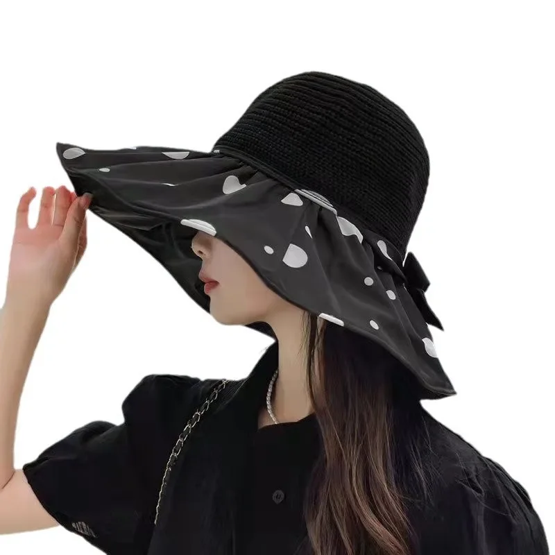 Hot Sale 2024 New Bucket Panamanian Women Four Seasons Big Brim Double-Sided Fisherman Hat Sun Visor Cap_voghion.com