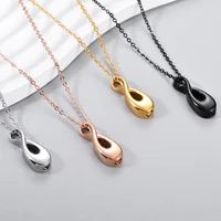 Infinity Cremation Stainless Steel Urn Necklace Jewelry Keepsake Memorial 8 Shape Pendants for Ashes for Loved Ones Waterproof 2