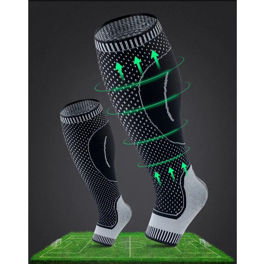 Women Men Compression Calf Sleeve Support Suitable For Running Basketball Protection Calf Ankle Socks Open Toe Socks 1Pcs leg compression sleeves