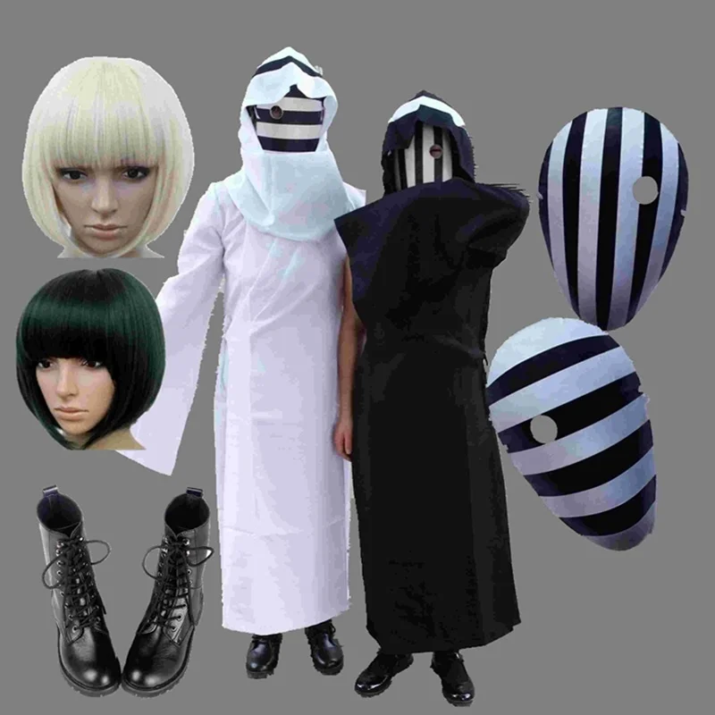 

anime Cosplay for Yasuhisa Kurona Nasiro in Tokyo Ghoul Akatsuki Cloak Mask and Wigs Vestidos Costume Adult Halloween Carnival