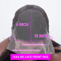 13x4 Hd dentelle frontale perruque lâche vague profonde bouclés cheveux humains 100% pré-plumé 13x6 vague d'eau avant perruques pour les femmes noires brésiliennes 6
