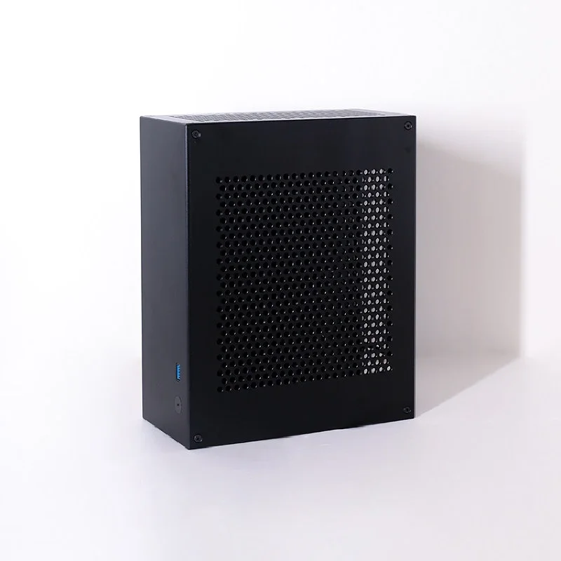 Bug-b1 하프하이트 GPU 카드 미니 ITX 섀시 알루미늄 합금, 1U 파워 서플라이 및 4050/4060mm 하프하이트 그래픽 카드 지원