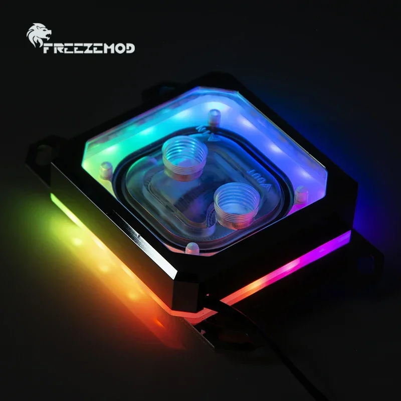 Zemod-cpu Bloco de Resfriamento de Água para Intel Lga 1700 1200 1156 1155 1151 1150 Computador Copper Processor Cooler 5v Aura Sync - Imagem 3
