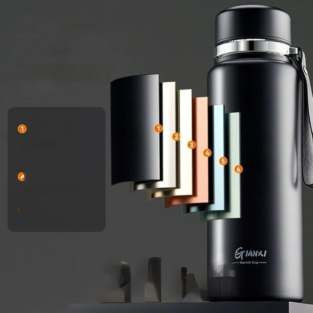 GIANXI 24 Hours Cold Cup Thermos Cup 316 Stainless Steel Hot Coffee Thermos Cup Travel Cup Car Vacuum Thermos Cup Large Capacity 3