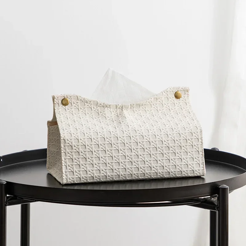 Tissue Box Leather Household Living Room Tea Table Kitchen Desktop Nordic Napkin Holder
