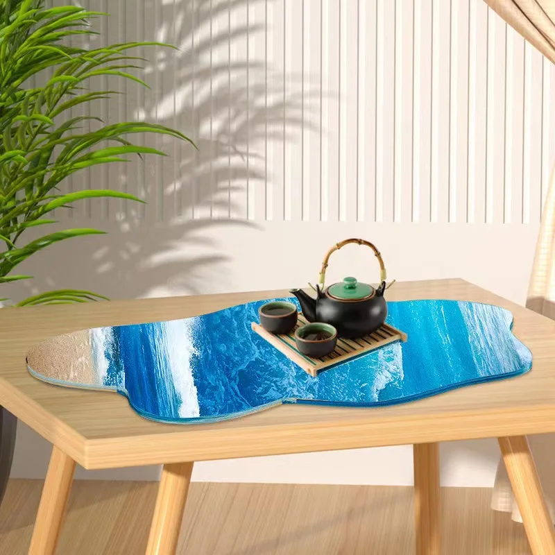 61cm Irregular Mirror Large Ocean River Table Epoxy Silicone Resin Mold Diy Epoxy Resin Pouring Process Home Decor Crafts