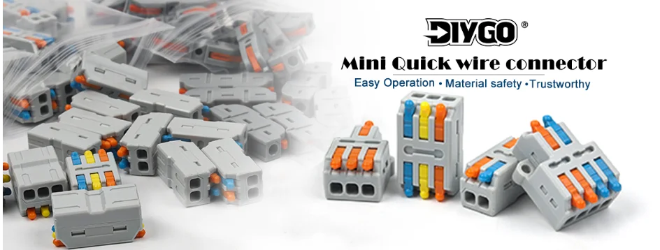 Description Picture 2 of itemQuick Multi-circuit Splicing Butt Wire Connector Terminal Block Compact Electrical Connectors Home Junction Box 222 223