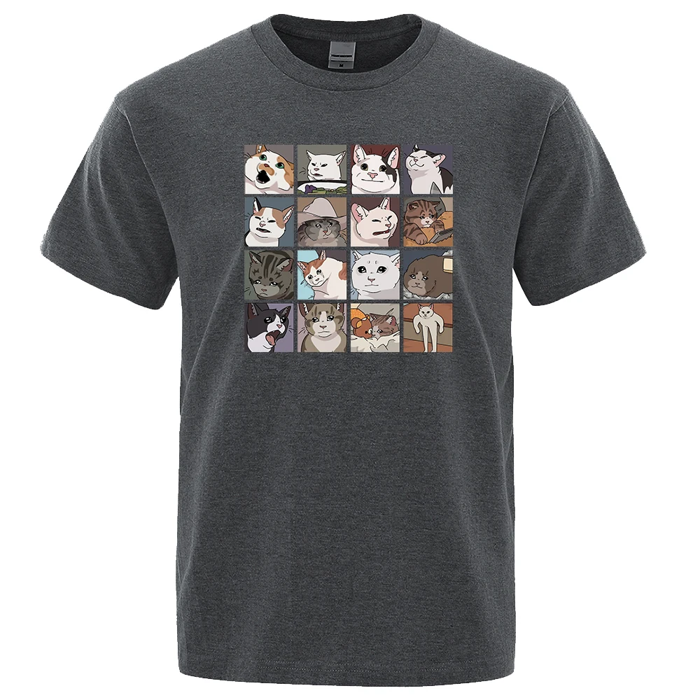 T-shirt à col rond pour homme, estival et surdimensionné, à