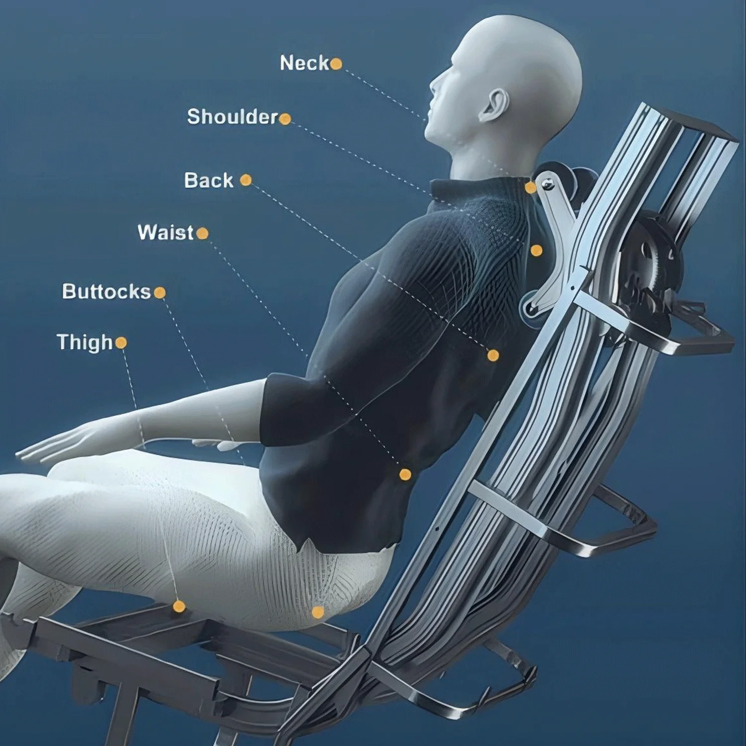 Massage Recliner Chair AI Voice Control Dual-Core Rollers Zero Gravity Heated Lumbar Support Full Body Kneading 4D Massage Chair 3