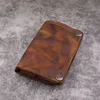 Vintage Real Leather Men's Short Wallet Slim Small Wallet Money Bag Credit Card Holder ID Card Case Mini Purse for Male 3