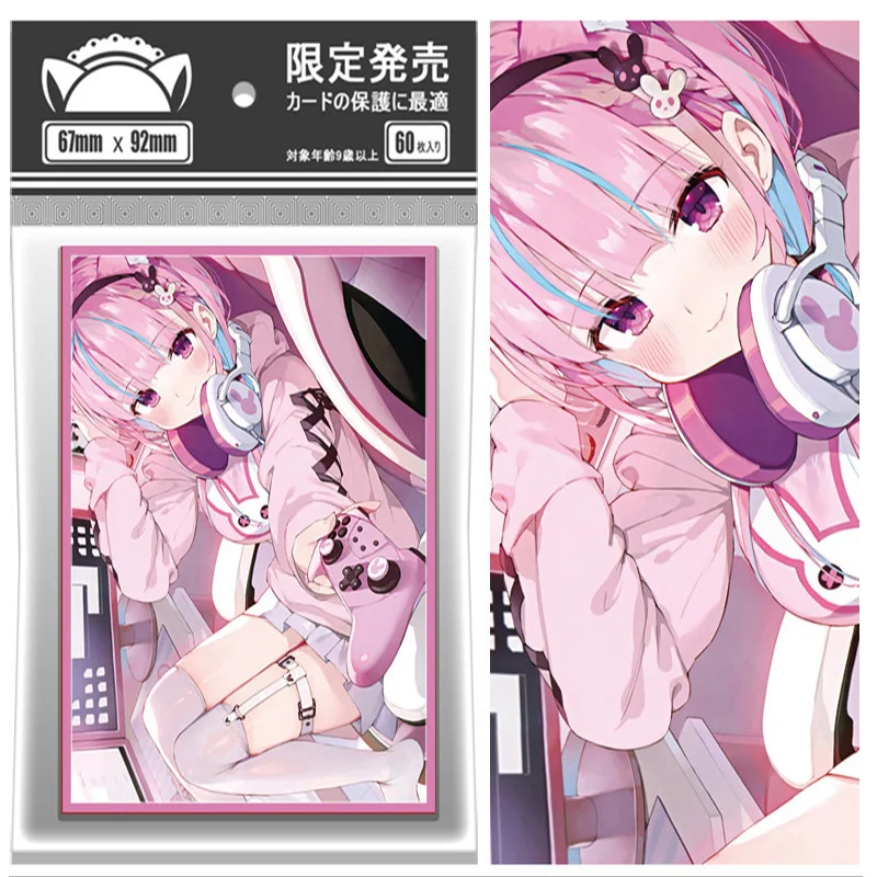 

60PCS/Bag Laser Anime Card Sleeves 67x92mm Board Game Cards Protector Cards Shield Card Cover for TCG/PKM/MGT Trading Cards