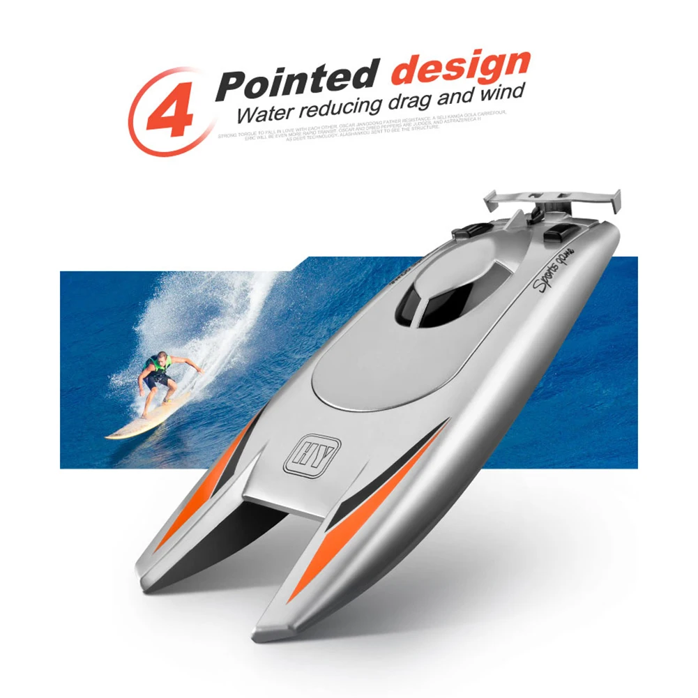 RC Boat 2.4 Ghz 25KM/H High Speed Racing Speedboat Dual Motor 4CH Electric Remote Control Ship Water Game Kid Toys Children Gift