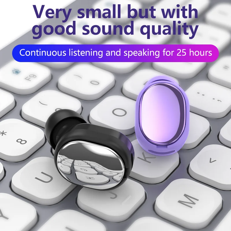 Mini Auricolari Bluetooth Wireless Nell'Orecchio Per Ragazze, Guida, Ascolto Di Musica, Guardare Spettacoli Tv, Universali Nascosti