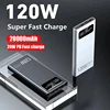New 20000mAh Power Bank 120W Super Fast Charging Large Capacity Digital Display Mobile Power Supply for IPhone Samsung Huawei 1