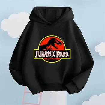 Prehistoric Cool Style! Jurassic Park Dinosaur Kids' Hoodie, Taking Children to the Thrilling Dinosaur World 1