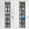 Hanging shoe rack organizer Over the Door Shoe Organizer 12/14 Large Breathable Mesh Pockets slippers organizer shoe storage 2