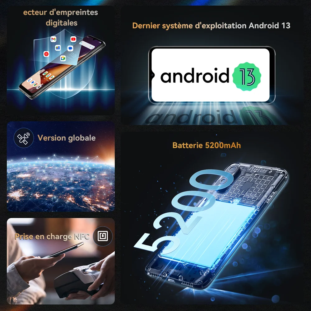 Cubot X70, Smartphone Android 13, Helio G99, Octa-Core, 120Hz 6.583 Inch Screen, 24GB RAM(12+12GB), 256GB ROM, 100MP Camera, NFC