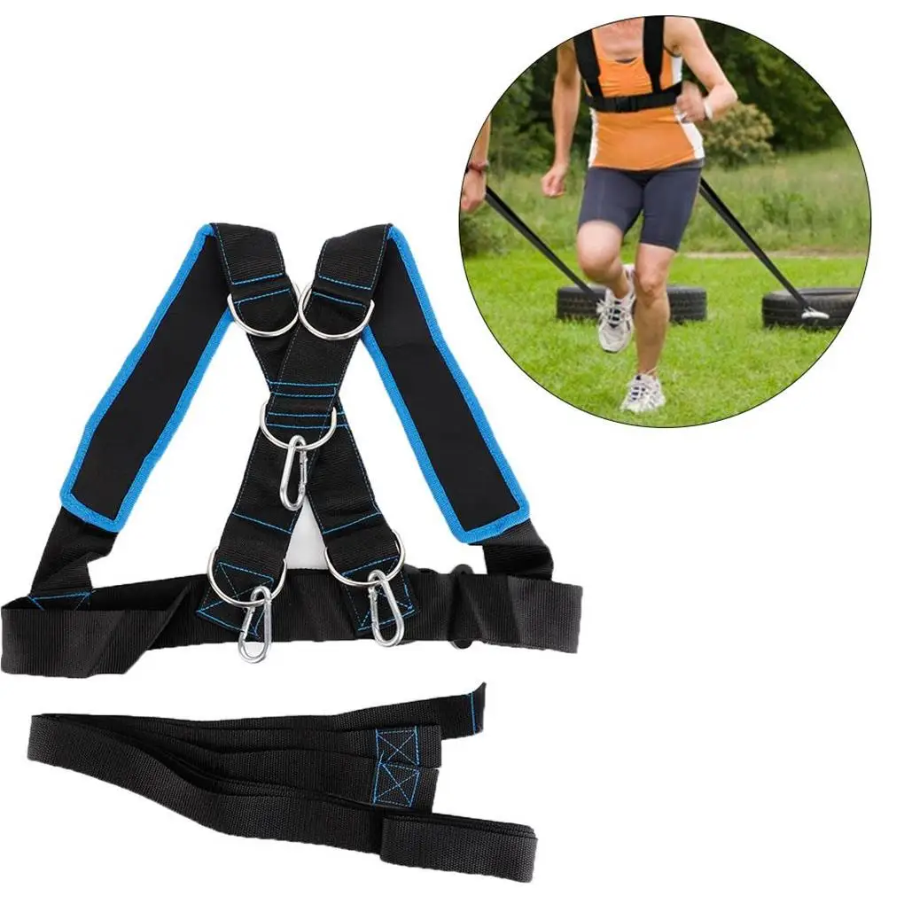 

Speed Strength Training Sled Shoulder Harness Resistance Band Belt Sports Equipment