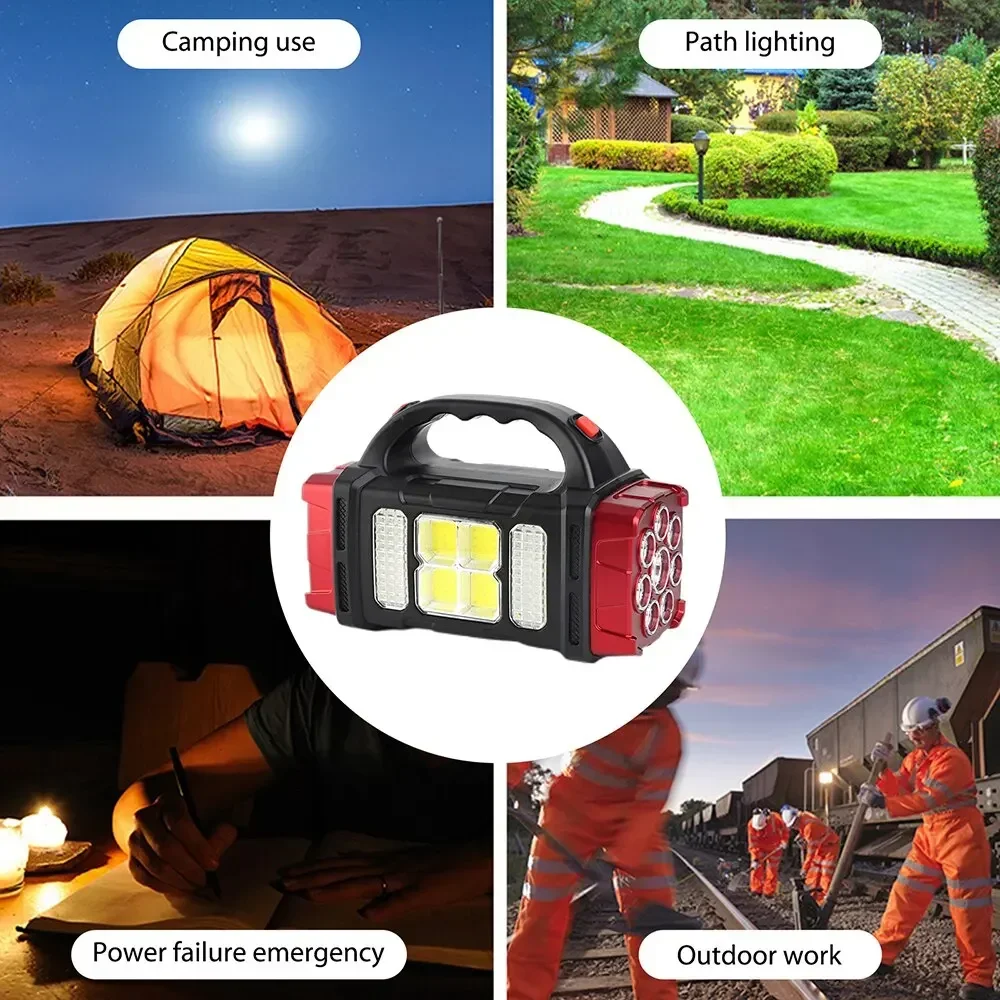 Solar Rechargeable High-Power LED Waterproof Camping Torch