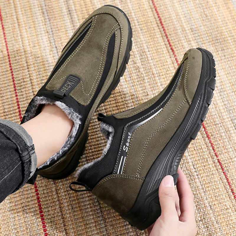 Winter Men's Comfortable and Warm Snow Boots Waterproof Anti-slip Wear-resistant Plush Lining Casual Shoe Outdoor Ski Ankle Boot