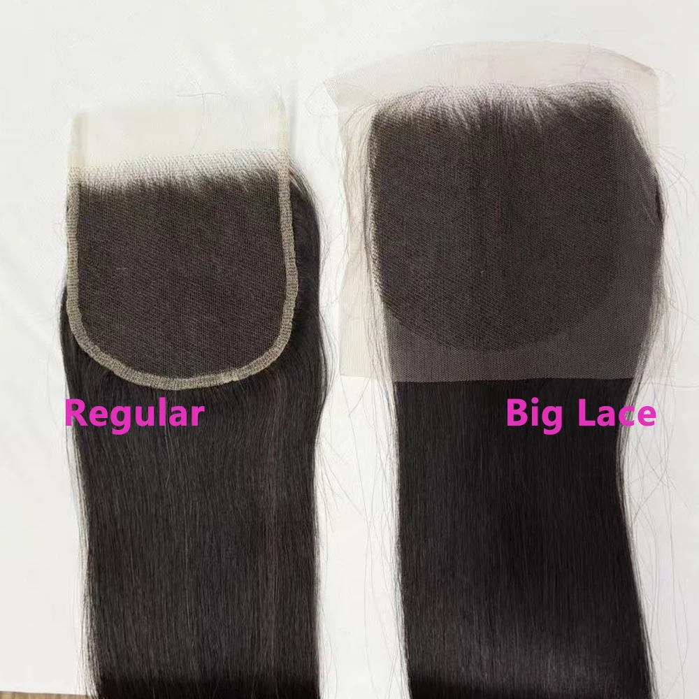 Unprocessed Soft Hair Straight Big Lace Closure 2x6 5x5 13x4 Transparent Lace Frontal Hair Lace 14-30inches Available