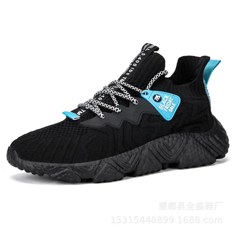 Men Shoes Spring New Style Net Shoe Breathable Tide Shoe Flying Woven Running Men Shoes Lightweight Comfortable Mesh Sports Shoe 5