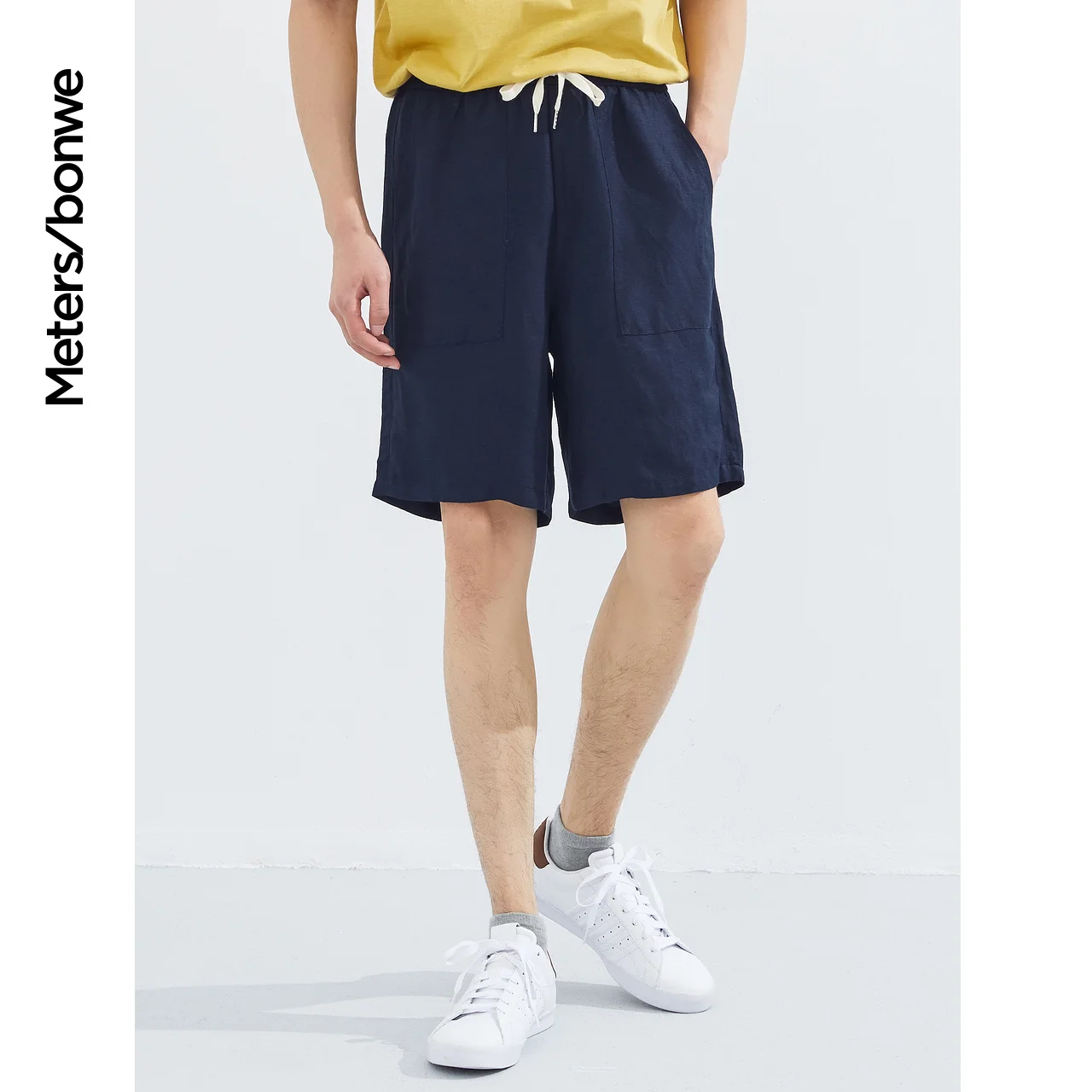Metersbonwe  New Men's Summer Casual Short Pants Fashion youth Street sports Shorts Solid Color Breathable Student Shorts