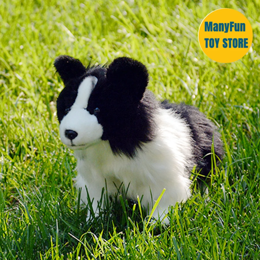 Hot sell lifelike border collie dog seat stuffed animal seat realistic border  collie plush toy seat