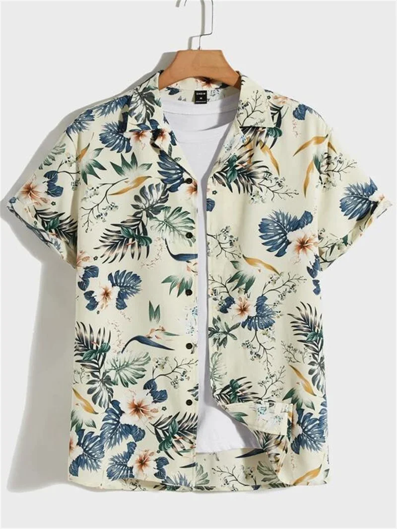 Summer Flower 3D Print Top Men Summer Hawaii Beach Shirts Outdoor Party Breathable Short Sleeve Street Social men casual shirt,men hawaiian shirt