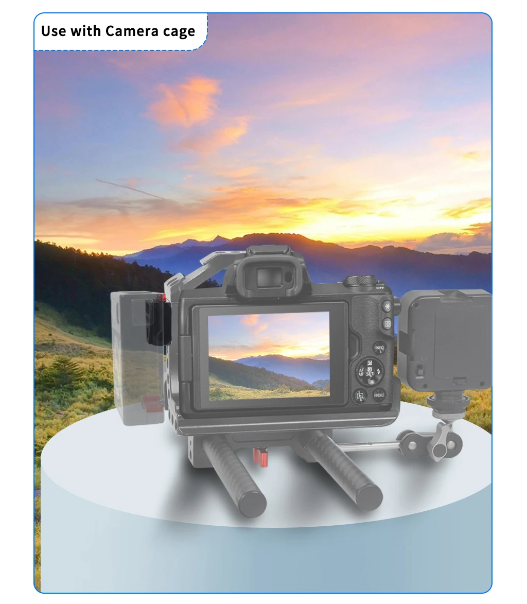Aluminum V-Lock Battery Mounting Plate Clamp Quick Release for ARCA Tripod Gimba