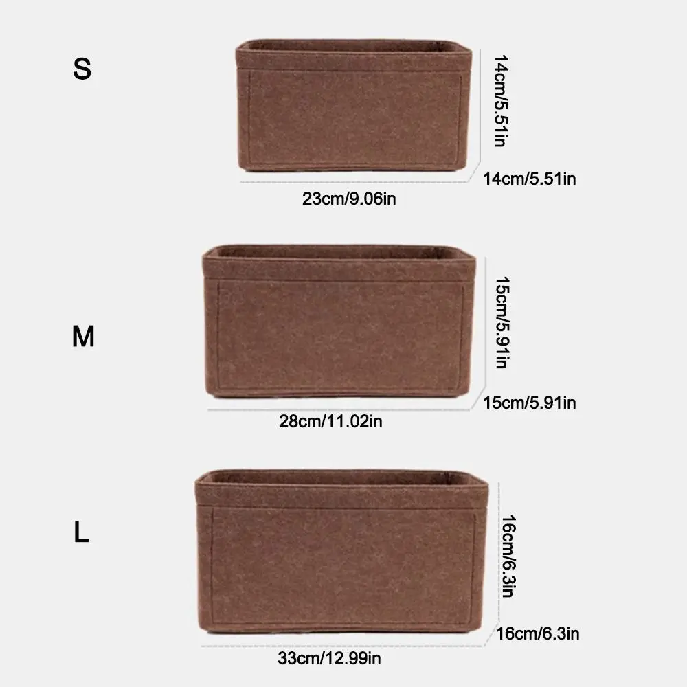 New Felt Insert Bag Large Capacity Multi-Pocket Handbag Organizer Inner Lining Bag for LV Speedy25/30/35/Gentlewoman Travel
