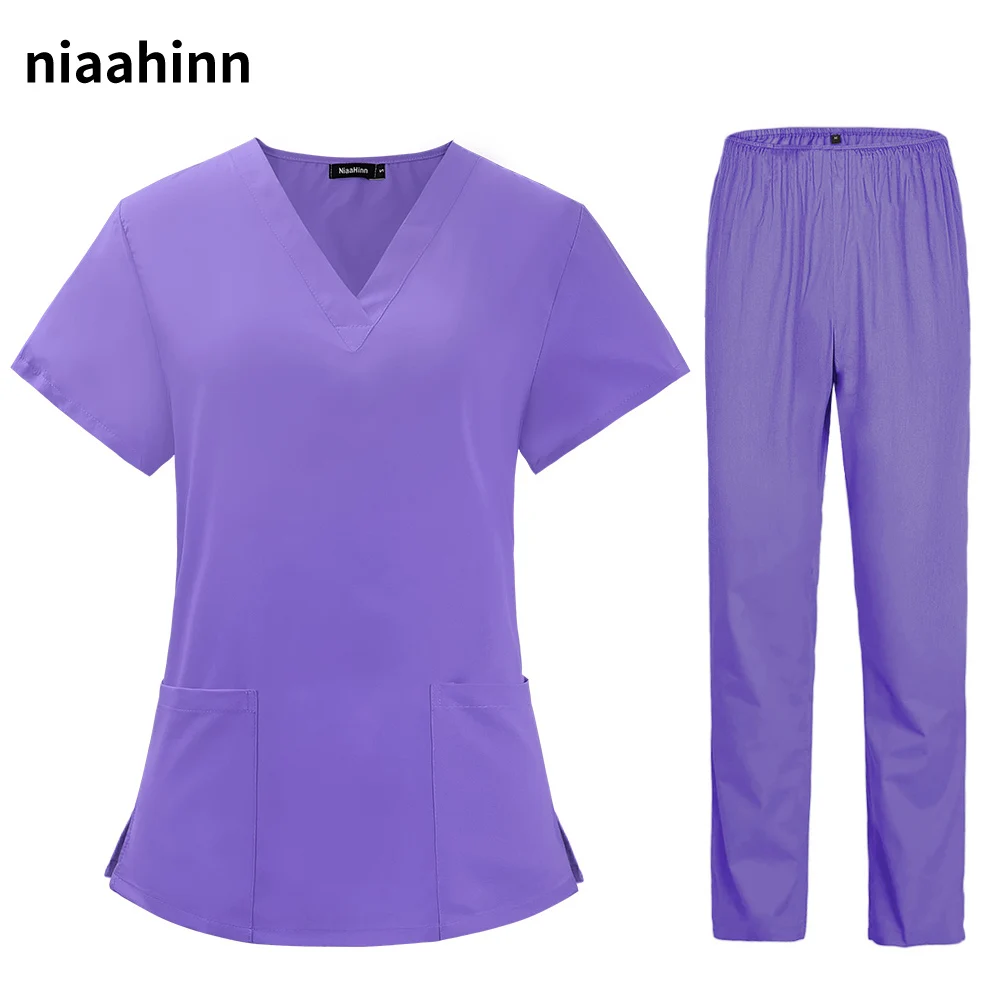 Doctor Uniforms Non-sticky Hair Nurse Women Thin and Light Fabric Medical Clothes for Summer Clinical Uniform