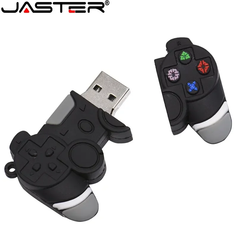 Gamepad Model Pen Drive With Keychain Flash Drives Silicone Black Memory Stick U Disk Gift USB Drive for Children 64GB/32GB/16GB