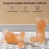 Baby Nursing Teething Toy Baby Teether Teething Pain-Relief Tool for Toddler Infant Newborn Rabbit Shape Silicone Teether Cares 1