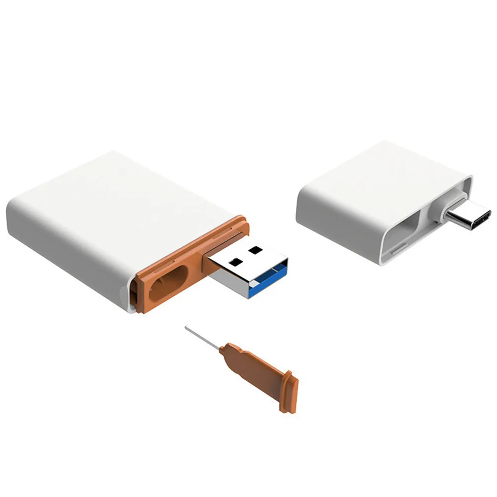 

TF-карта nCARD NM 2-в-1, Nano-карта памяти USB 3,1 Type-C, кардридер с двумя портами, адаптер для Mac OS 10,8, Android 6,0 + USB2.0