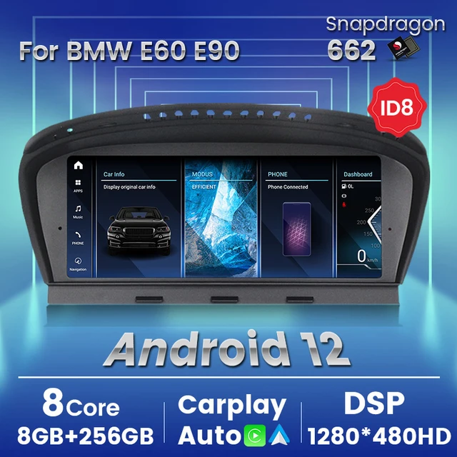 E60/E90 Android13 Screen Carplay Multimedia Autoradio BMW 3 5 Series CIC  8.8inch