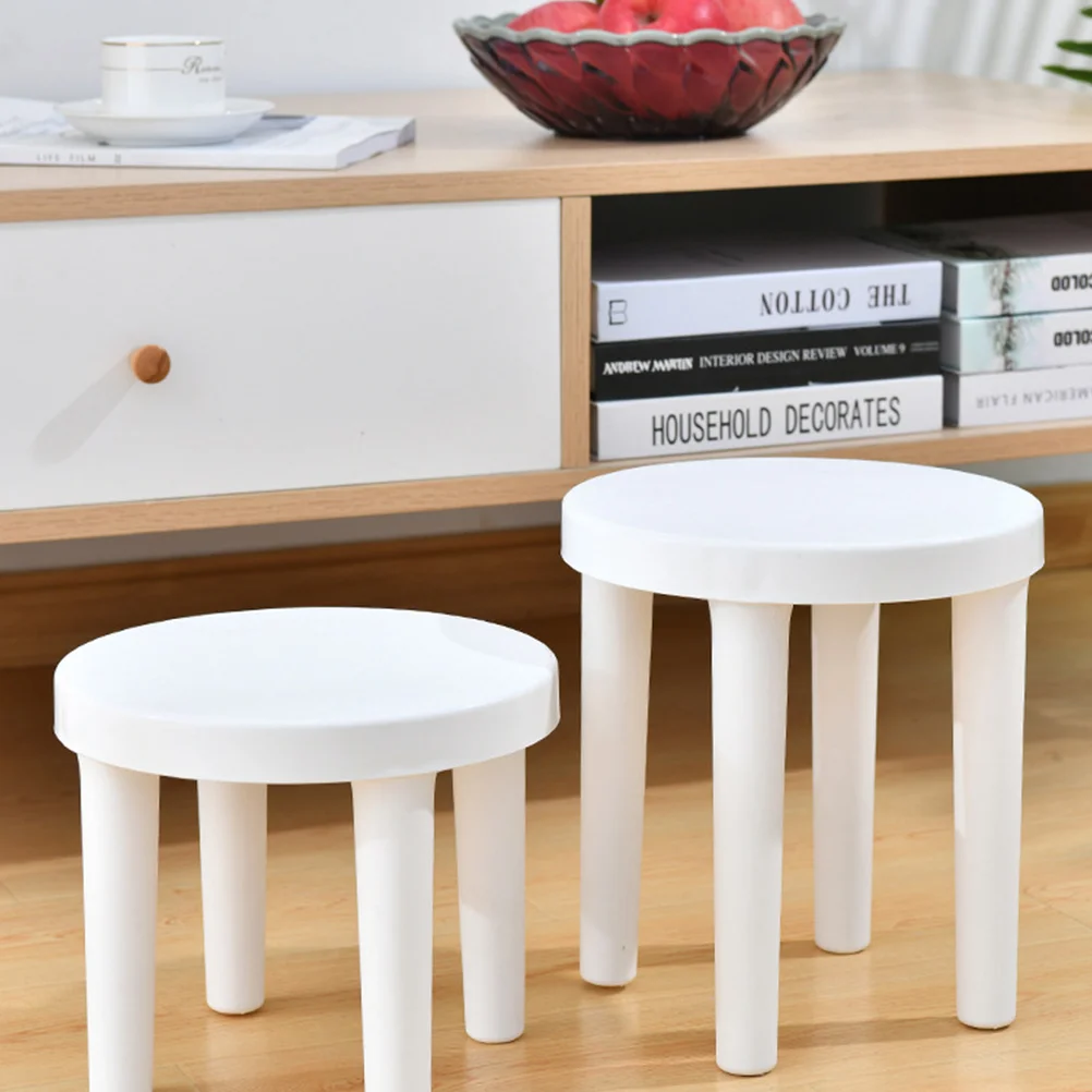Footstool Japanese Style Living Room Thickened Anti-skid Non-slip Small Low White Children Plastic Furniture
