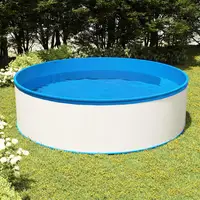 Piscine familiale hors sol avec skimmer surélevé et pompe intégrée – structure en acier et revêtement en PVC – facile à installer et à entretenir 1