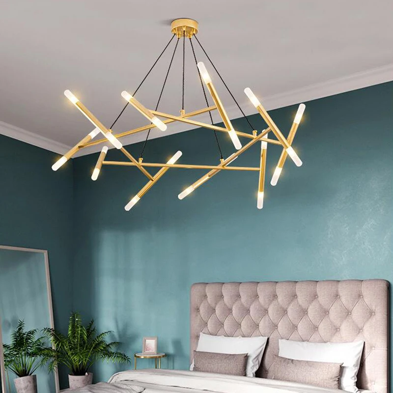 

FSS In the mid-20th century modern polygonal chandeliers for kitchen, living room, lobby, dining room, and ceiling lights