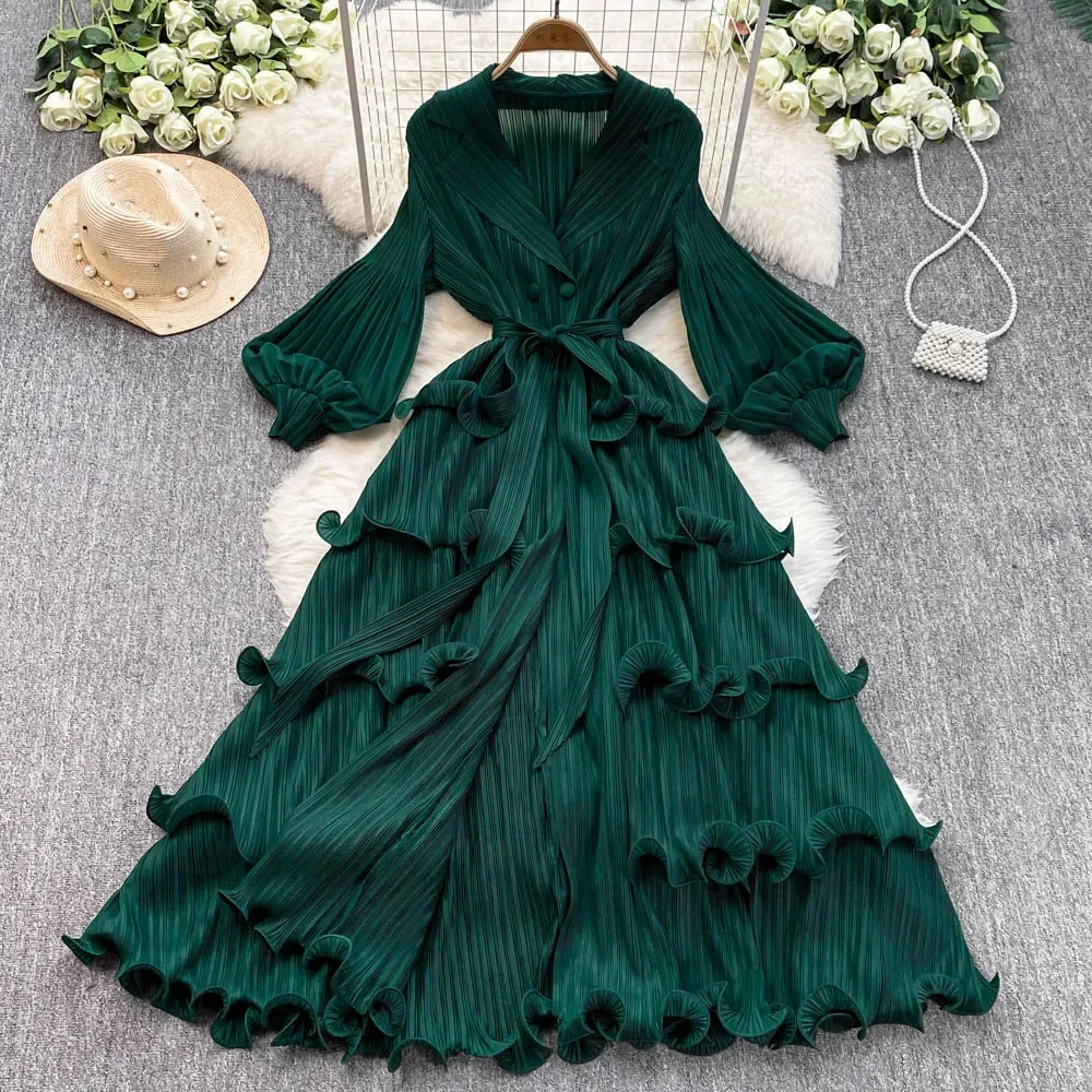 أنيقة طويلة الأكمام محززة الرقبة شيك ضمادة الأزياء...