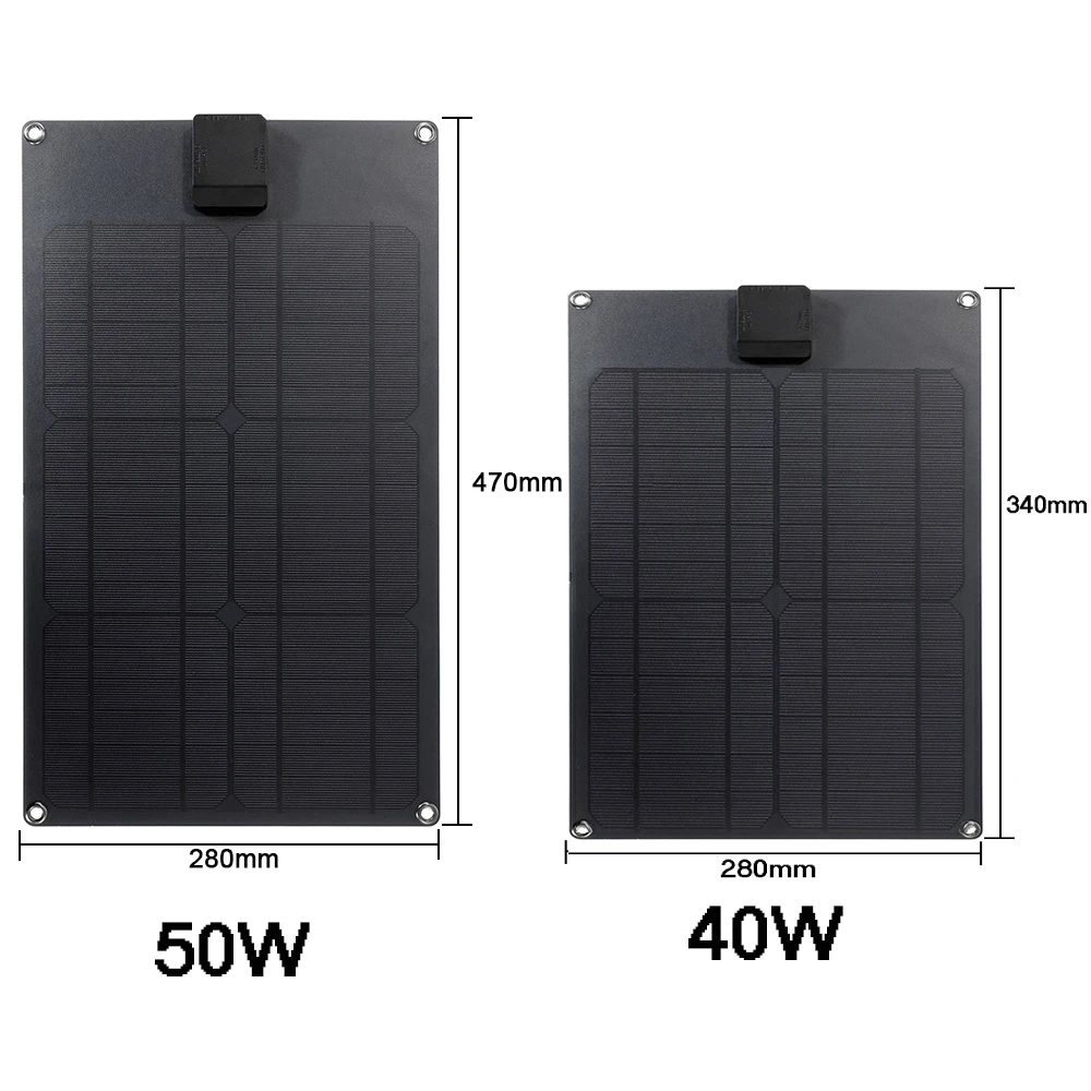 5V 18V solar panel 50w 12 volt portable solar plate Outdoor USB charger for mobile phone battery camping images - 6
