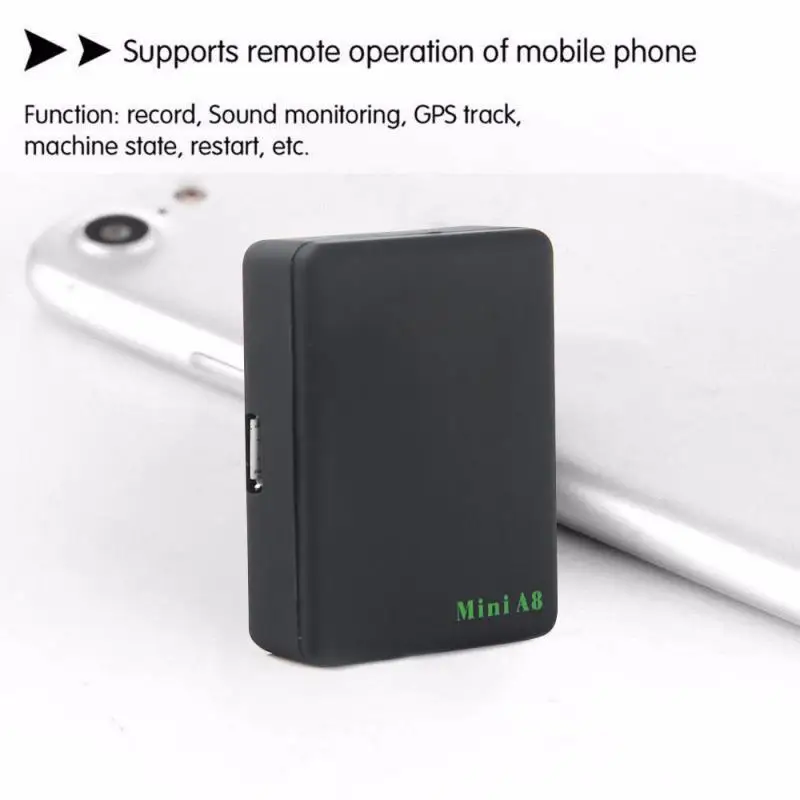 Mini Global Locator A8 Realtime Vehicle Bike Car GSM/ GPRS/ GPS Tracker Tracking（Without Plug）Portable GPS Anti-Lost Alarm smart tracker