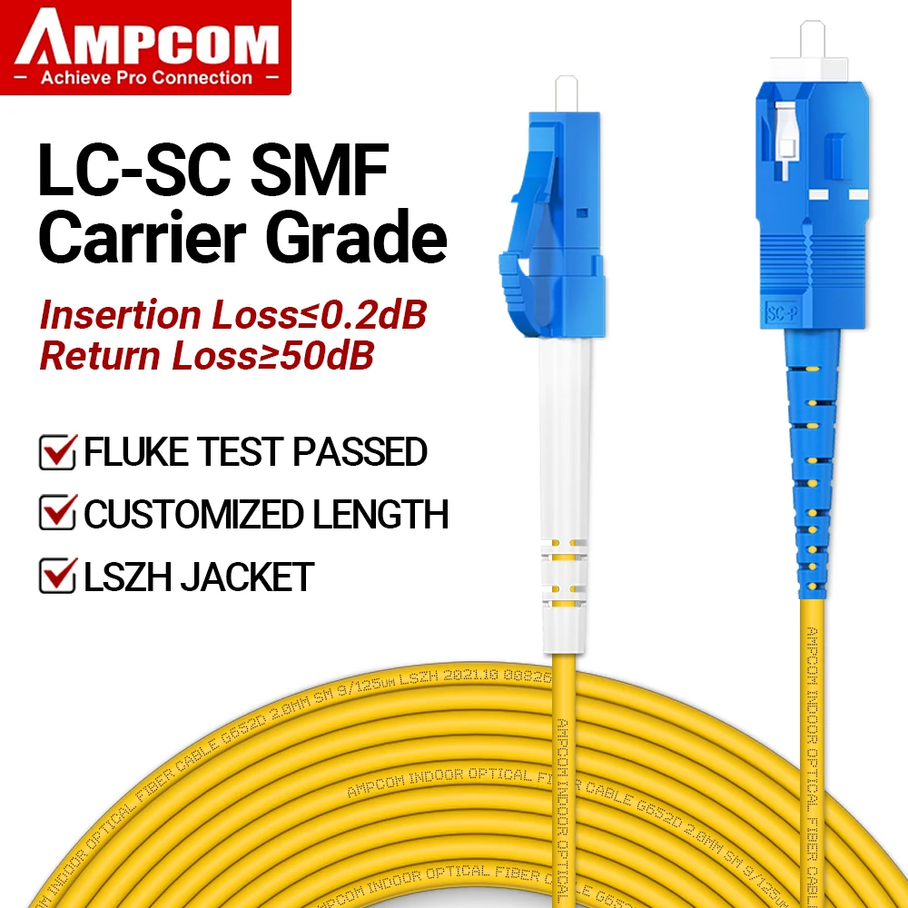 Ampcom-lc to sc upc光ファイバーパッチケーブル、シングルモード、シンプレックス、smf  9/125um、曲げ付きで敏感でない、2.0mm - AliExpress WEN ST LC から LC UPC 光ファイバー パッチ ケーブル  シングルモード シンプレックス SMF 9/125μm シン