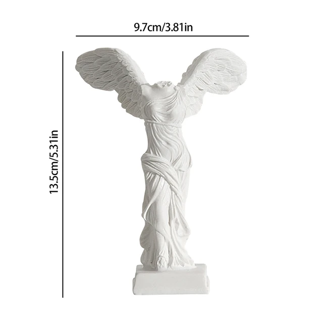 Statue de déesse grecque de la victoire Rick, figurine d'art d'aile d'ange, décoration de bureau à domicile, sculpture en résine, ornement 6