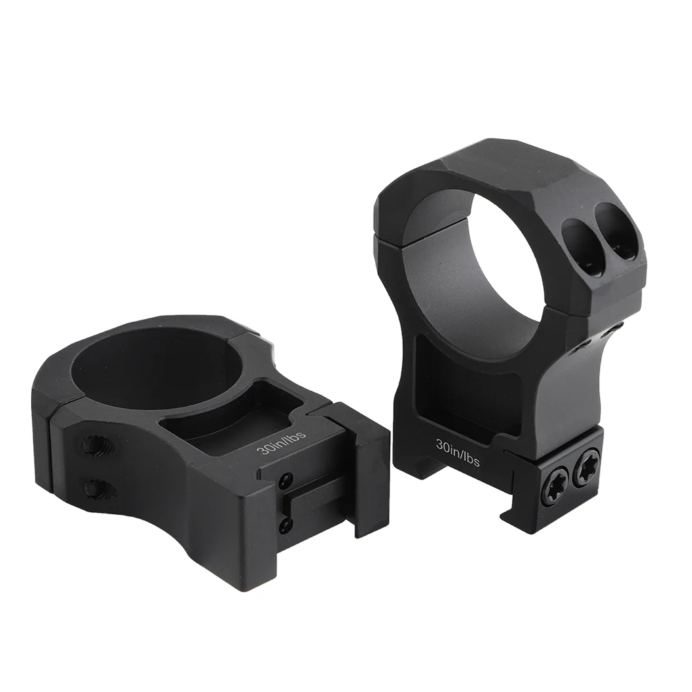 Scope Ring Mount 7075 Aluminum 30mm Tube Dia. Durable Ring Mount for Hunting and Tactical 0.9" 1.0" 1.26" 1.50" 2pcs/Set