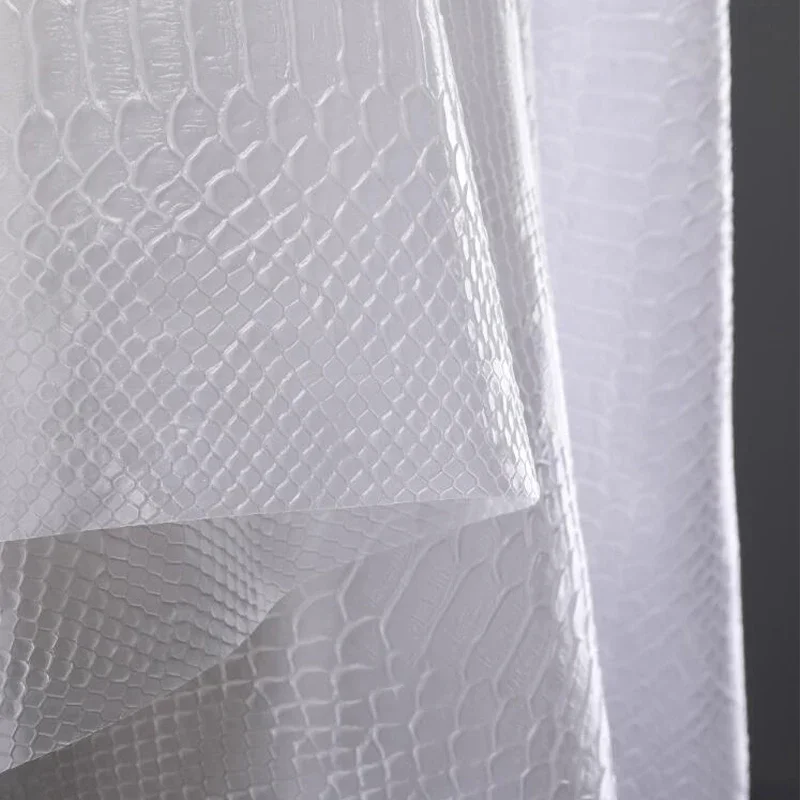 Transparent/frosted TPU waterproof fabric snake skin pattern tarp creative bottoming shirt skirt clothing fabric for DIY sewing