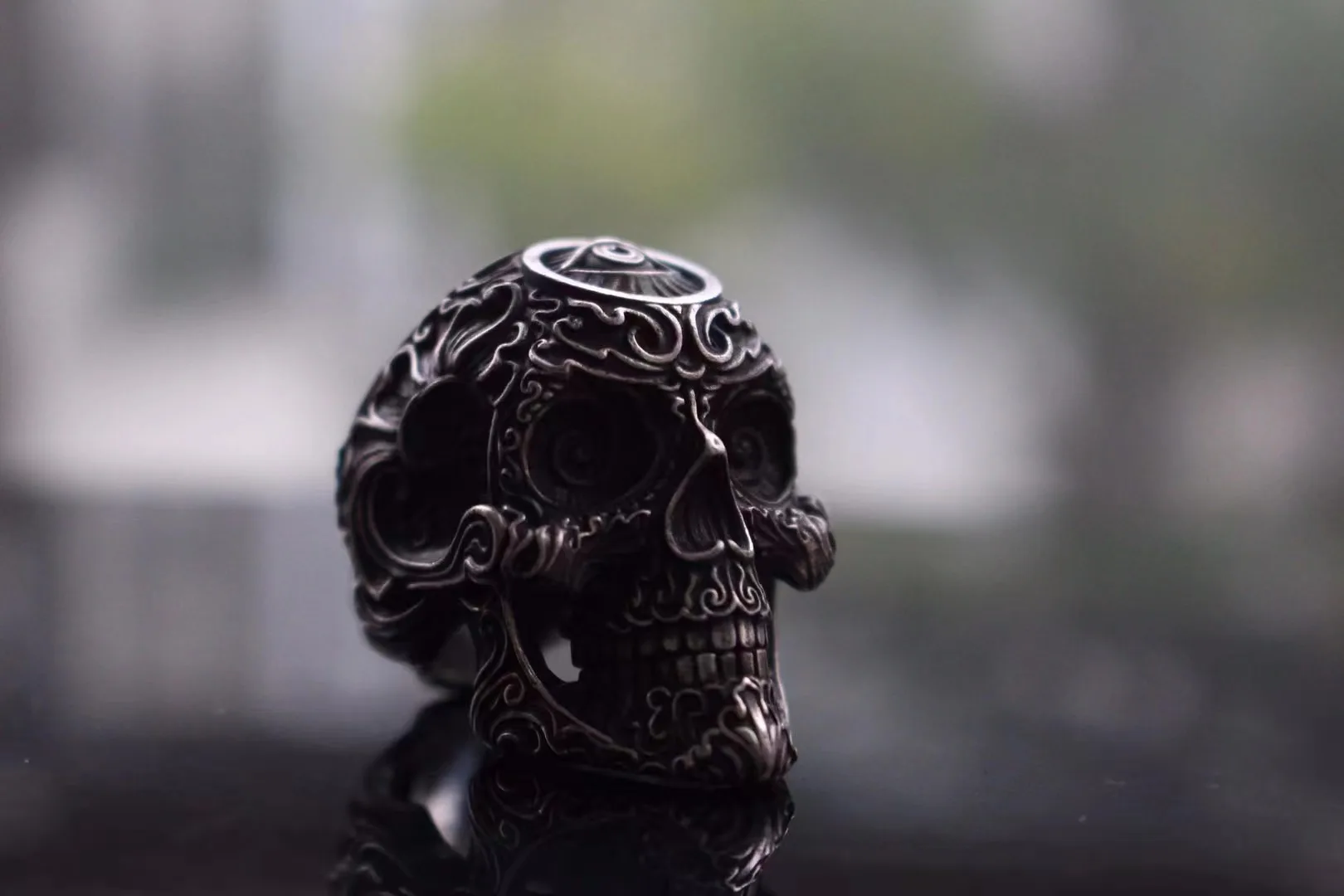 

S925 Silver Remo Tech Ring Punks Men's Skulls Silver Ring