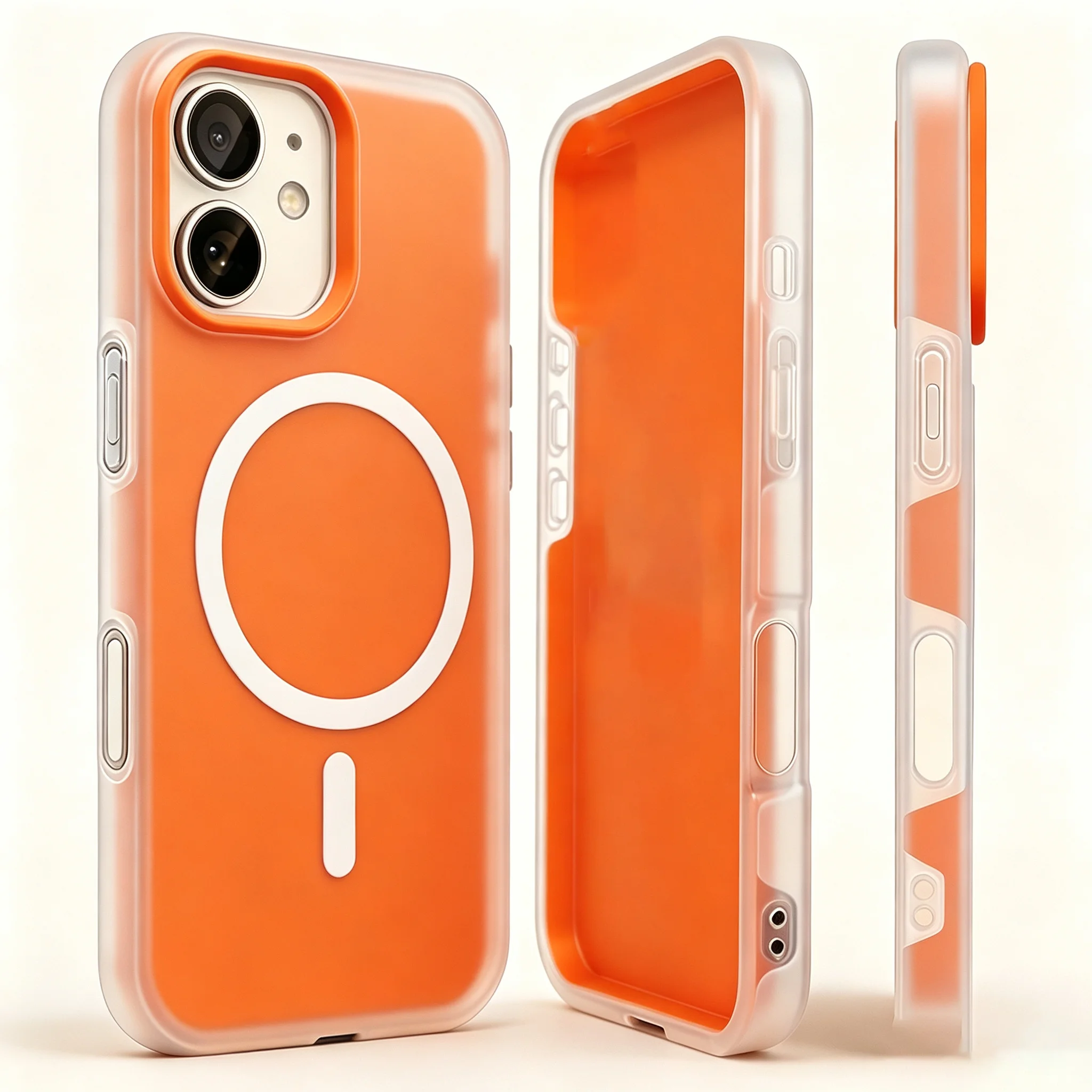 Magnetic Shockproof Silicone Case with Camera Control Cover